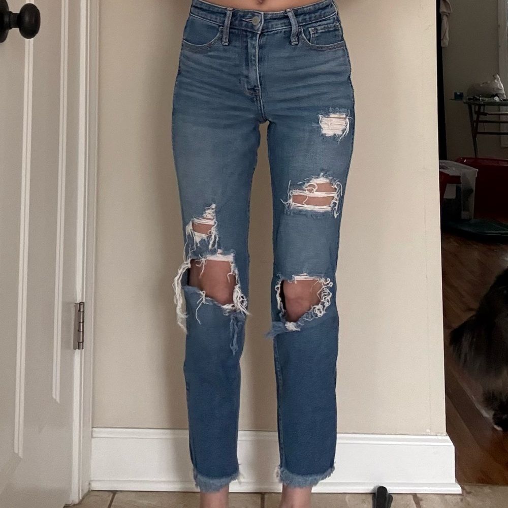 Hollister Distressed Skinny Blue Jeans